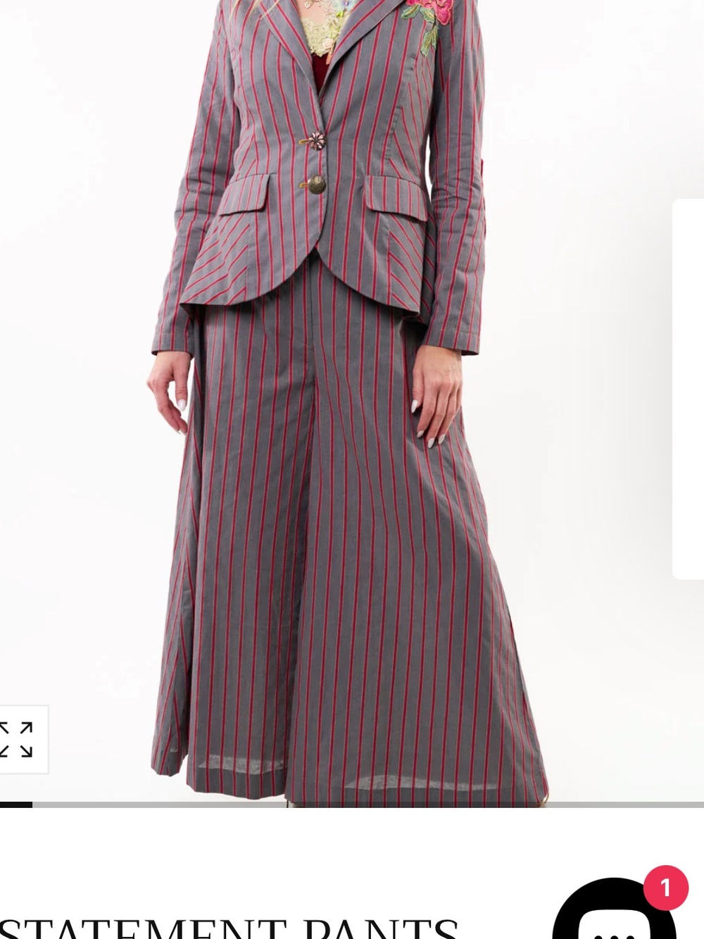NWT Aratta Silent Journey- Striped Statement Pants - Picture 2 of 12